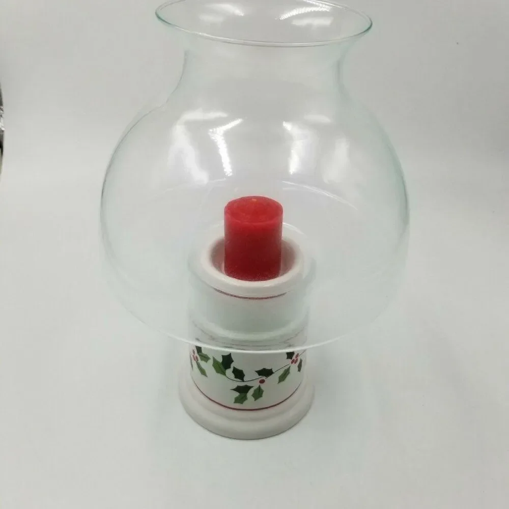 Vintage Towle Classique Hurricane Lamp Christmas Candle Decorative Base Dome New